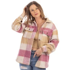 Simply Devine Gifts And Decor Shop -Simply Devine Gifts And Decor Shop shacket mauve tan plaid for women 2048x abc82a88 068f 4a0e 9684 324b8c6217ca